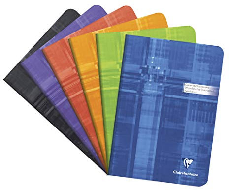 Clairefontaine 3687C - Vokabelheft / Adressbuch DIN A5 14,8 x 21 cm, 32 Blatt, 90g, farbig sortiert, 1 Stück