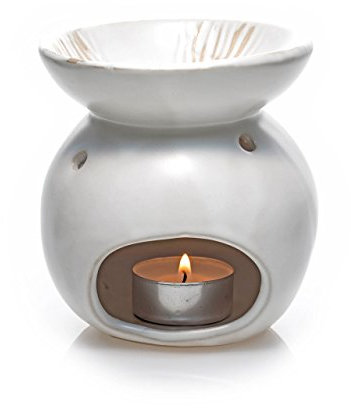 pajoma Duftlampe Relief weiß, Höhe 11,5 cm