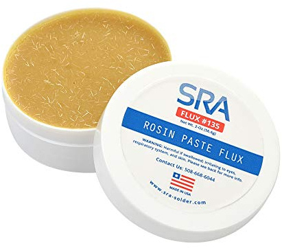 SRA Soldering Products 135 - Pasta fundente para soldar, en un frasco de 56,6 g