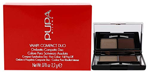 PUPA Milano Vamp! Compact Eyeshadow Duo, Milk Chocolate 2.2 g