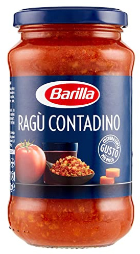 Barilla Sugo Ragù Contadino Salsa Pronta al Pomodoro con Vino Rosso, 400g
