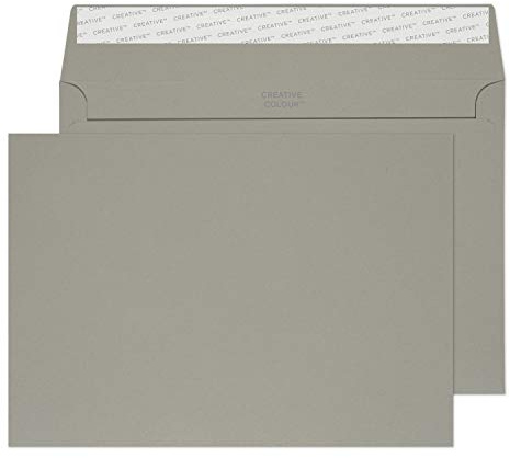 Blake Creative Colour - Coloured Grey C5 Envelopes (162 x 229 mm) - Pack of 500 - FSC Certified - 120GSM - Peel and Seal Grey Envelope - Invitation Envelopes/Card Making Supplies (325)