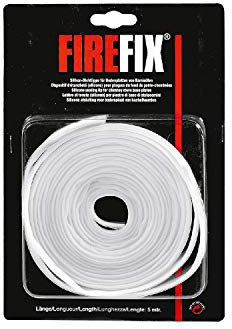 FIREFIX 1950/D Silikon-Dichtlippe, elastisch, selbstklebend, transparent-Schmutzschutz für Glasbodenplatten
