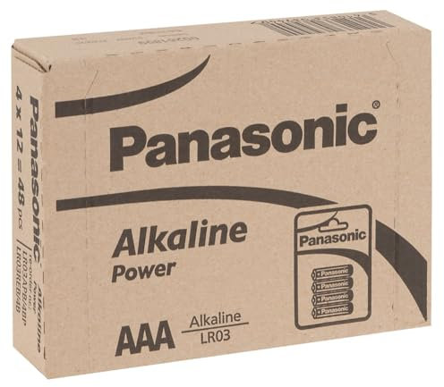 Panasonic Power LR03 AAA – Confezione da 48 pile alcaline