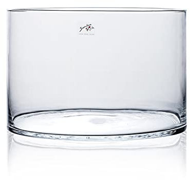 Glasvase, Dekoglas, Tischvase CYLI zylindrisch rund H 20cm D. 30cm Sandra Rich