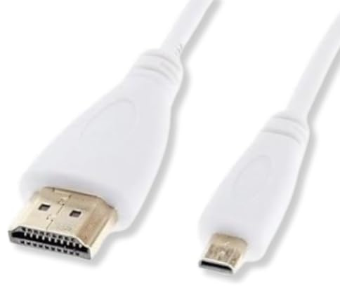 Invero® 3M High Speed HDMI to Micro HDMI Cable V1.4a Compatible Full Ultra 4K HD Resolution Supports 3D Ethernet ideal for Tablets Smartphones Camcorders Cameras etc - White