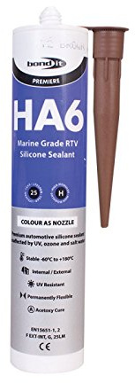 10x Bond It Brown HA6 RTV Silicone Sealant Marine Aquarium Safe Water Fish Tank