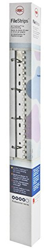 GBC | Lot de 100 Bandes de Classement FileStrip PVC | Pour Reliures WireBind & ClickBind | 34 Trous | Archivage en Classeur à Anneaux | Transparent | IB184994