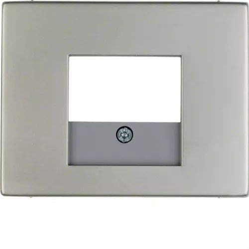 Hager k5 - Placa central toma tae acero