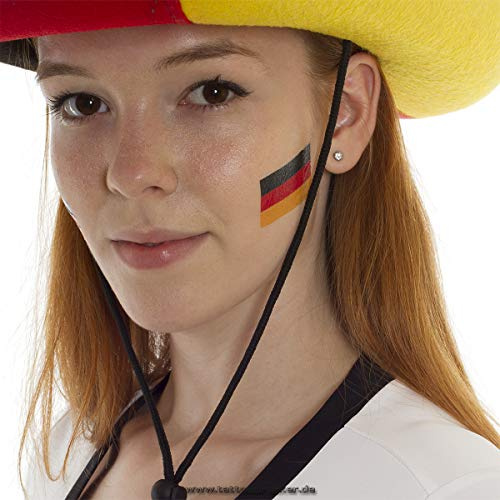 1000 x Deutschland Fahne als temporäres Abziehbild - WM 2026 Fan Tattoo (1000)