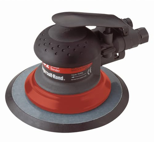Ingersoll Rand 4152 6” Orbit Palm Pneumatic Sander with Pressure Sensitive Adhesive Pad, 12,000 RPM, Vacuum Ready, Lightweight, Composite Design, Low Vibration