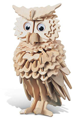 Puzzled Owl 3D Woodcraft Jigsaw Construction Puzzle Kit - 143 Pieces