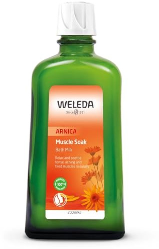 Weleda Arnica Muscle Soak, Soothing & Relaxing Bath Soak with Rosemary Leaf Oil & Lavender Essential Oils, Aching Muscle Bath Milk, by Weleda Skin Care & Wellness - 200ml