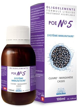Preparación en oligoelementos - POE N°5 - Grosella - Manganeso, Cobre - Alergias - Bioligo - 100 ml