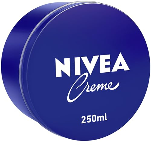 NIVEA Creme (1 x 250 ml), crema hidratante corporal y facial para toda la familia, crema universal para una piel suave e hidratada, crema multiusos