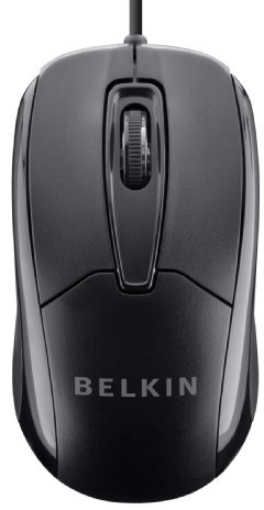 Belkin 3-Button Wired USB Optical Mouse with 5-Foot Cord, Compatible with PCs, Macs, Desktops and Laptops