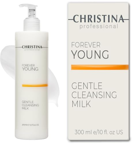Christina - Forever Young - Gentle Cleansing Milk – Hydrating Facial Cleanser with Retinol, Glycolic Acid, Vitamins A & E – Moisturizing Face Wash for Dry Skin – Removes Makeup & Impurities – 300 ml
