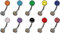 Tiga-Med Smiley Schwesternuhr 10er Set (10 Stück) | mit stabilem Clip | mit Batterieschutz | Fluoreszierende Zeiger | Schwesternuhren Krankenschwesteruhr