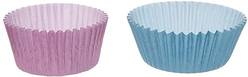 Zenker Papierbackförmchen CANDY, Muffinförmchen für schön dekorierte Muffins, Cupcakeförmchen aus Papier (Farbe: Frozen Rose/Eisblau), Menge: 1 x 100 Stück