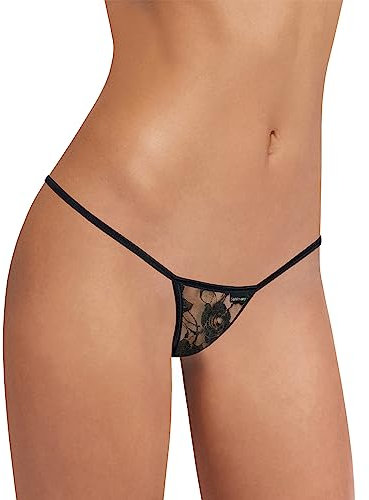 Sohimary 452 Damen Mini Spitze String Tanga XS S M 32 34 36 38 Schwarz