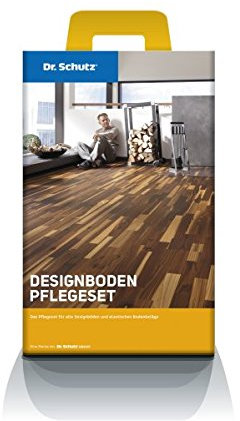 Dr. Schutz Designboden Pflegeset für Vinyl-Bodenbeläge PU Reiniger + Vollpflege, Reinigungs- und Schutz-Set für PVC, Vinyl und Linoleum