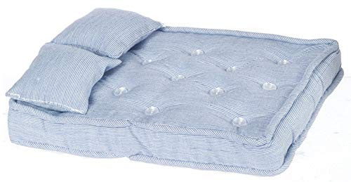 Town Square Miniatures Dolls House Miniature 1:12 Bedroom Accessory Bedding Double Mattress & Pillows