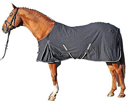 HKM 3030 Übergangsstalldecke, Übergangsdecke Stalldecke Pferdedecke, schwarz, 155