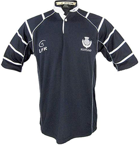 SCHOTTLAND ATMUNGSAKTIV RUGBY SHIRT - Marine, M
