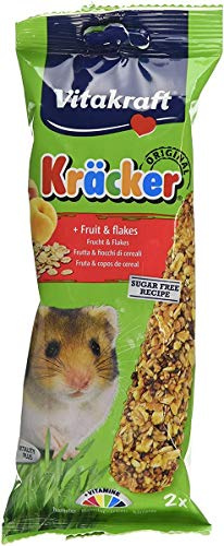 Vitakraft Kracker Hamster Small Animal Food Fruit-Flakes, Pack of 5