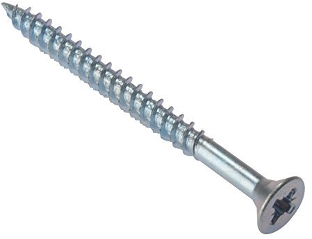 ForgeFix General-Purpose Twin Thread Screws | 1 1/2 x 8 | Zinc Plated | Box 200