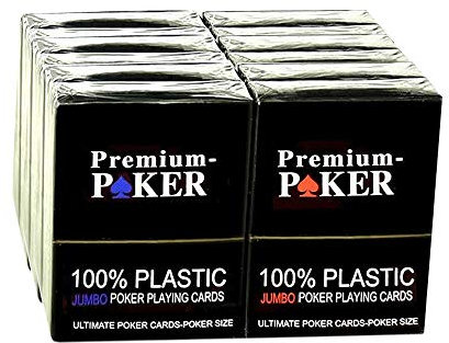 12 X PREMIUM CASINO POKER KARTEN POKERKARTEN 100 PROZENT PLASTIK -GROSSER INDEX - 2