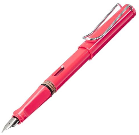 LAMY Safari Fountain Pen Neon Coral Fine Nib (L41F)