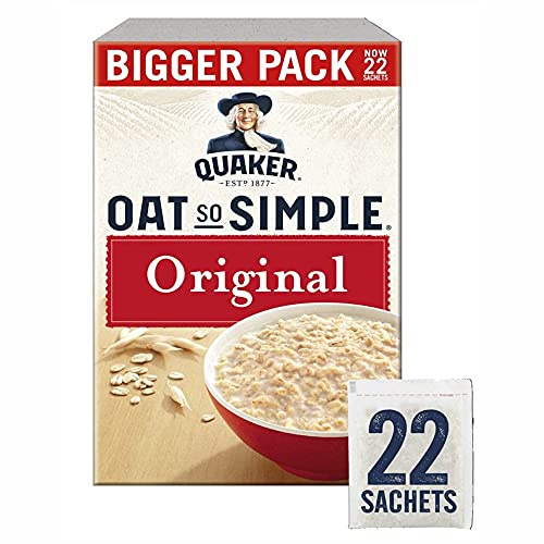 Quaker Oat So Simple Original 22 Sacchetto x 27grammo New Family Big Pack - Fiocchi d'avena integrale
