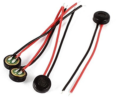 sourcing map 4pcs 2.6mm Fil à condensateur électret Microphone Cartouche 4mm Pick-upx2mm