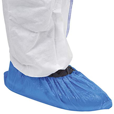 Kerbl 15377 Einmalüberschuh mit Gummizug, knöchelhoch, 100 Stück, 410 x 150 mm