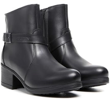 TCX - X-Boulevard Waterproof, Damen-Motorradstiefel, Wasserdicht mit T-Dry-Membran, Obermaterial Leder, Seitlicher Reißverschluss und Verstellbare Schnalle, Schwarz