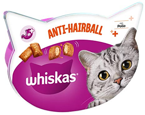 Whiskas Anti-Hairball Katzensnack, 8 Packungen (8 x 60 g)