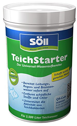 Söll 81796 TeichStarter Universal-Wasseraufbereiter für den Gartenteich 250 g - wasserstabilisierendes Teichpflegemittel zur Teichwasseraufbereitung im Fischteich Koiteich Schwimmteich