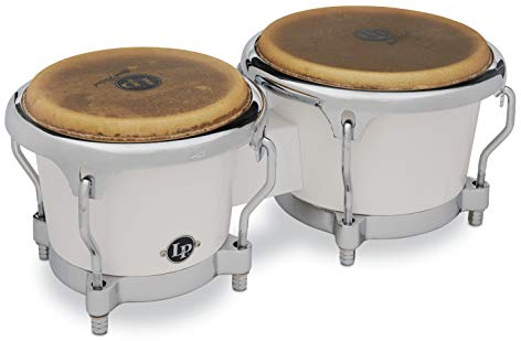 LP Matador - Bongos con fibra de vidrio, color blanco, 7 1/4 y 8 5/8