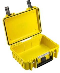 B&W International Transportkoffer Outdoor 500 (PP.23) Gelb – Leerkoffer – wasserdicht (IP67), staubdicht, schlagfest, extrem robust