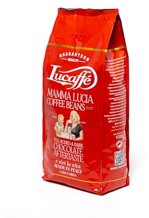Lucaffé - Kaffeebohnen Mamma Lucia, 1 kg | Kaffee aus ganzen Bohnen für cremigen Espresso | Helle Röstung | intensiver und cremiger Geschmack