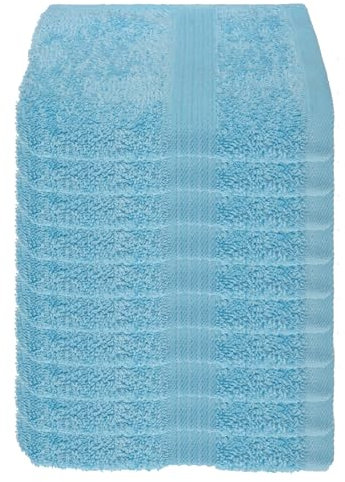 Julie Julsen 10er Pack Gästetuch 23 Farben erhältlich weich und saugstark 500gsm Öko Tex Hellblau 30 x 50 cm