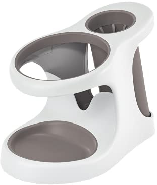 Polder White/Gray Style and Store Bathroom Accessory