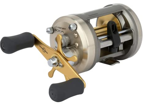 SHIMANO Cardiff 401A Süßwasser-Angelrolle, rund, Links