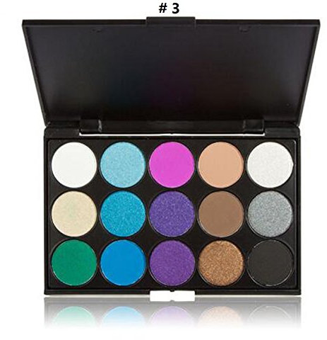 Lydia® palette di ombretti 15 colori, effetto smokey eye, neutro, nude, bianco, illuminante, marrone, nero, cioccolato, viola, blu, verde, argento, grigio, arancione