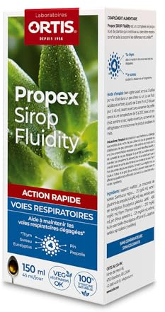 LABORATOIRES ORTIS - PROPEX SIROP Fluidity 200ml - Voies respiratoires dégagées - Défenses naturelles - Thym - Action rapide