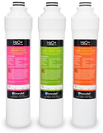 Brondell H2O+ Coral UC300 Three-Stage Undercounter Water Filtration System (UF-35 Replacement Filters)