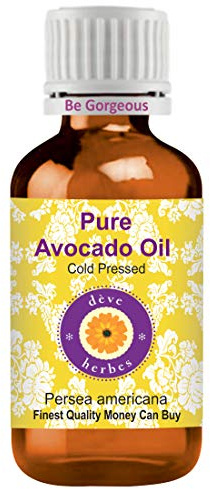 Deve Herbes Pure Avocado Oil (Persea americana) Non-Sticky | Non-Greasy | For Skin, Hair, Massage & DIY Use 30ml