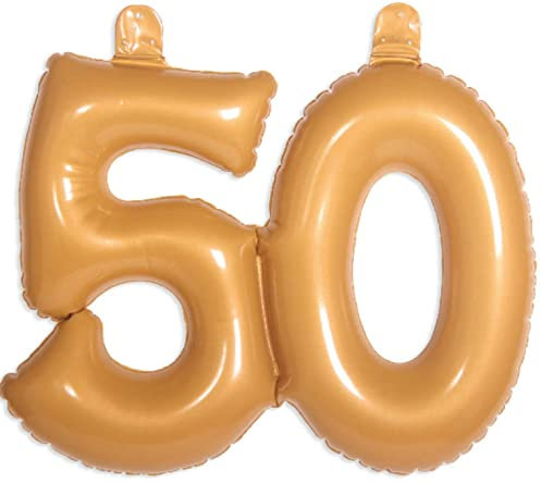 Folat 20050 Aufblasbare Zahl 50 Gold