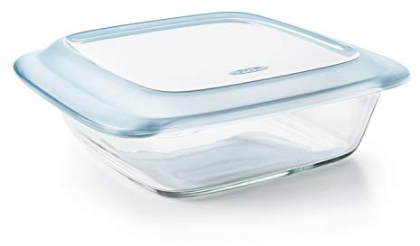 OXO Good Grips Freezer-to-Oven Safe 2 Qt Glass Baking Dish with Lid, 8 x 8